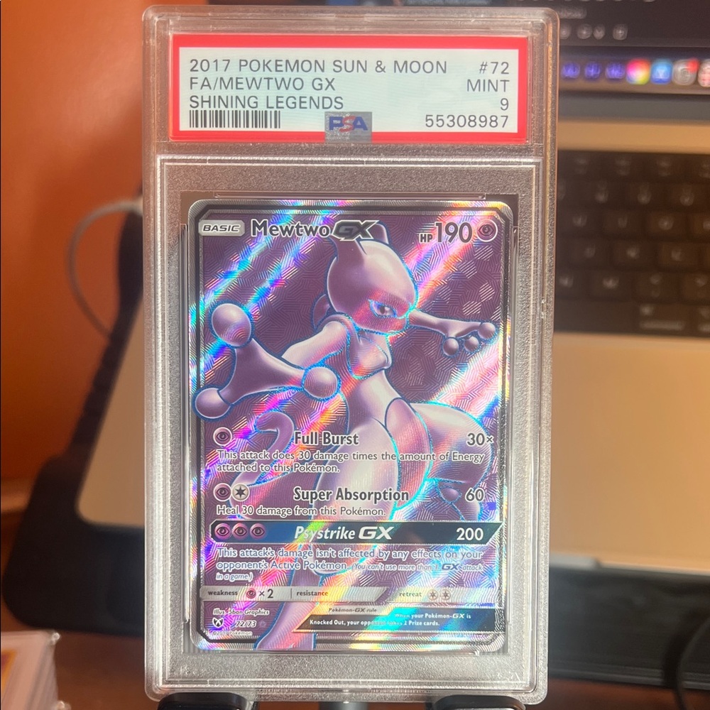 Mewtwo GX Shining Legends Holographic Card